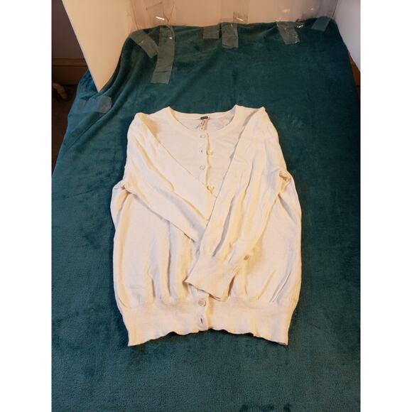 Kirra Cardigan Sweater Womens Large Beige Long Sleeve Button Up Cashmere Blend - Picture 5 of 9